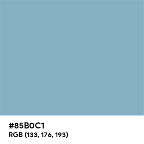 Muted Sky Blue color hex code is #85B0C1