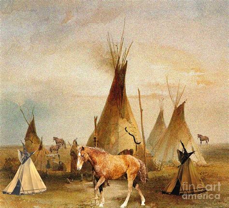 Native American Indian Village Painting by Belinda Threeths - Fine Art America