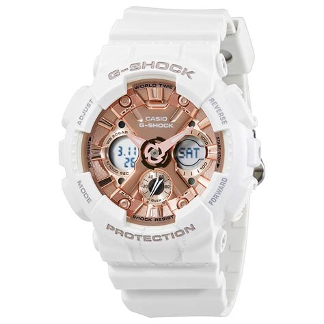 Casio G-Shock S Series Rose Gold Dial Ladies Sports Watch GMAS120MF-7A2 - G-Shock - Casio ...