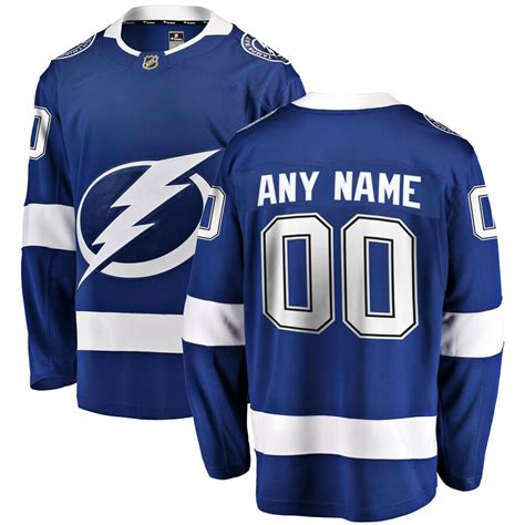 Youth Tampa Bay Lightning Fanatics Branded Blue Breakaway - Custom Jersey