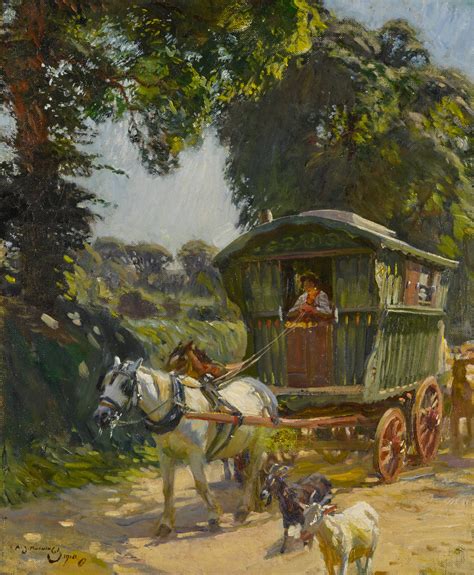 SIR ALFRED JAMES MUNNINGS, P.R.A., R.W.S. | GYPSY CARAVAN | 19th Century European Art | 2020 ...