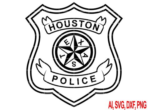 Houston Police Badge Vector Art Svg,dxf,jpg,png & Ai Files for ...