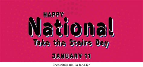 Happy National Take Stairs Day January Stock Vector (Royalty Free) 2241776187 | Shutterstock