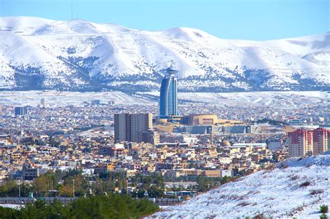 View of Sulaymaniyah - SLEMANI - City in Winter - Kurdistan - Iraq by ...