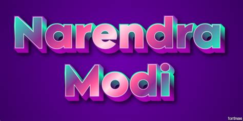 Narendra Modi Text Effect and Logo Design Celebrity