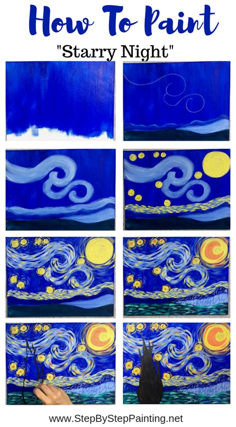 How To Paint Starry Night - Step By Step Painting