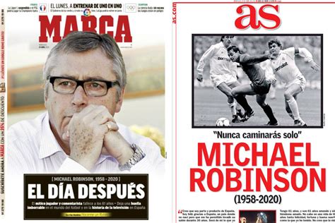 Michael Robinson mourned in Spain as front pages pay touching tribute to ‘gentleman’ after death ...