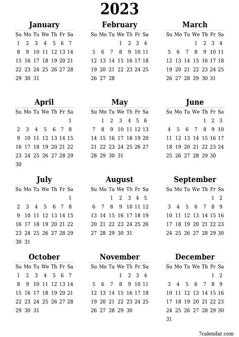 2023, 2024, 2025, 2026 free printable calendars and planners, PDF ...