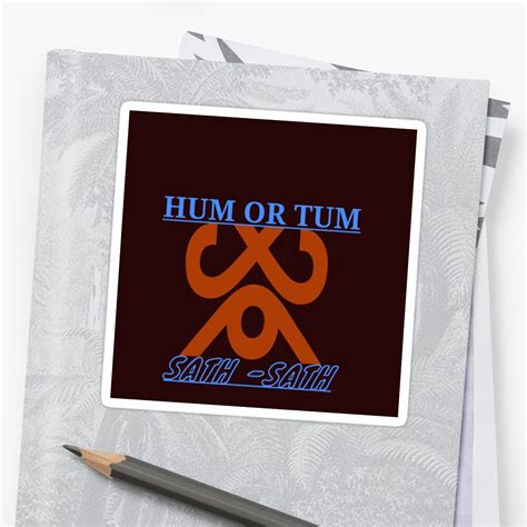 "Hum Or Tum ," Sticker by 3333333 | Redbubble