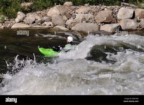 Whitewater kayaking in Boulder Canyon, Colorado Stock Photo - Alamy