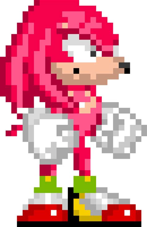 Knuckles Pixel Art Grid - bmp-place