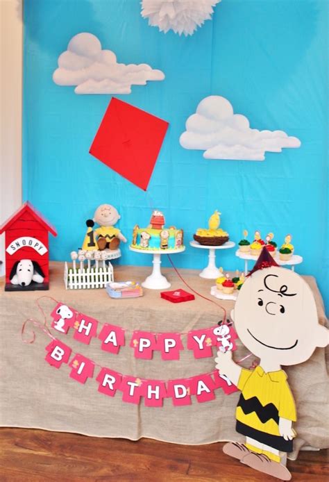 Kara's Party Ideas Peanuts + Charlie Brown Birthday Party | Kara's Party Ideas