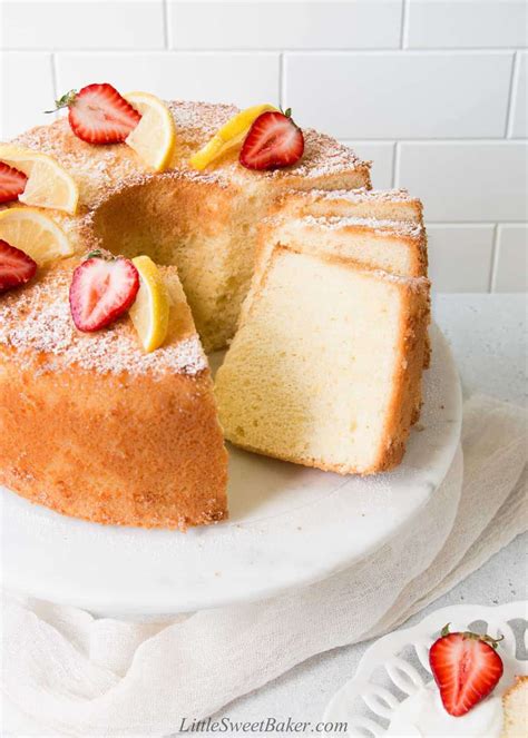 Lemon Chiffon Cake - Little Sweet Baker