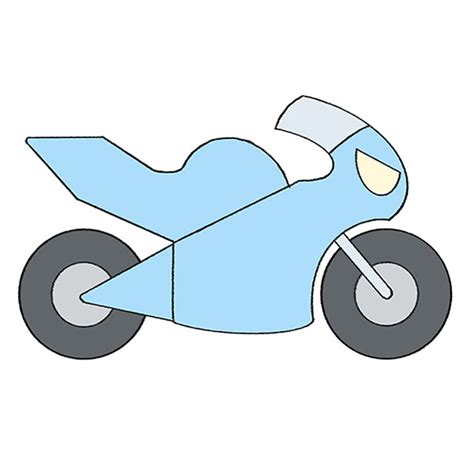 How to Draw an Easy Motorcycle - Easy Drawing Tutorial For Kids