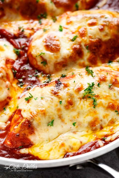 Easy Mozzarella Chicken Recipe (Low Carb Chicken Parm) - Cafe Delites