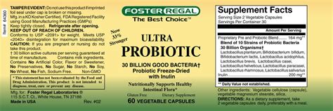 Probiotic Ultra 30 Billion Bacteria - Foster Regal Labs