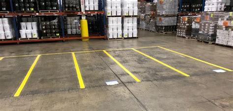 Warehouse safety line painting guide and OSHA floor marking standards