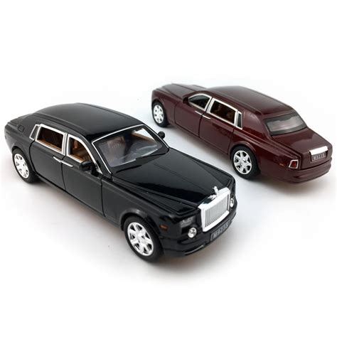 Alloy Diecast Car for Rolls Royce Phantom 1:24 Scale Model Vehicle Collectible Toy Pull Back Car ...