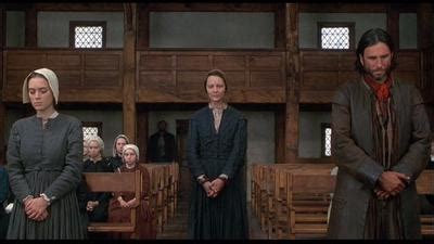 Elizabeth Proctor lying and confessing that John did not have an affair with Abigail Williams