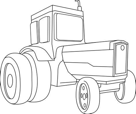 Delightful Tractor Clip Art | Tractor coloring pages, Coloring pages ...