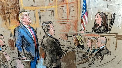 See sketches from inside the D.C. courtroom where Trump pleaded not ...