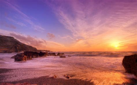 Evening Seascape Sunset MacBook Air Wallpaper Download | AllMacWallpaper