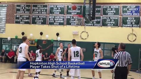 Hopkinton High School basketball player takes shot of a lifetime