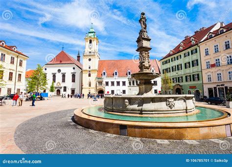 Bratislava Old Town Hall editorial photo. Image of history - 106785701