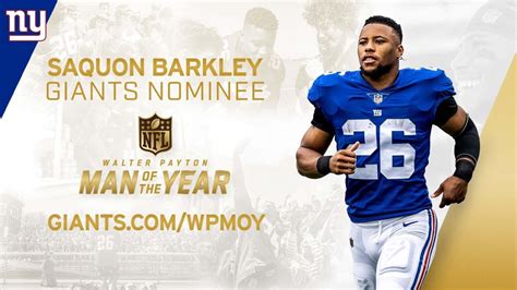 Saquon Barkley named Giants' nominee for NFL Walter Payton Man of the Year