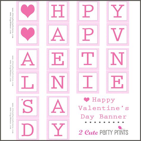 8 Best Images of Free Printable Banner Happy Valentine's - Printable ...