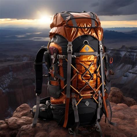 Premium AI Image | Highcapacity hiking backpack with waterproof shell