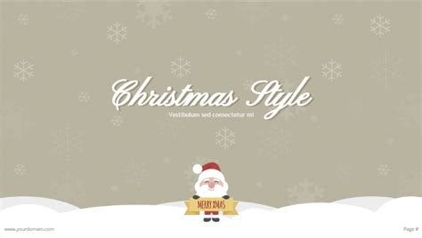 Free Powerpoint template & Google Slides theme for Christmas Greetings