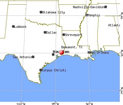 Beaumont, Texas Map