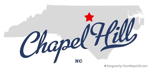 Map of Chapel Hill, NC, North Carolina