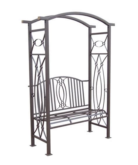 Constantine Wrought Iron Garden Arbor with Bench - Free Shipping Today ...