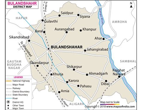 Buy Bulandshahar District Map online