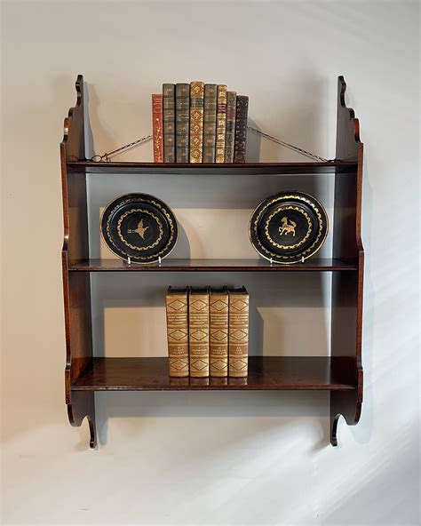 Antique wall shelves, 19th century shelves, mahogany wall shelves : Wall Shelves UK - Antique ...