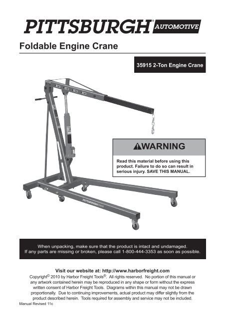 Manual. - Harbor Freight Tools