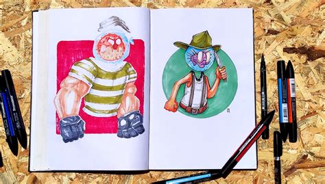 Sketchbook marker drawings vol1. on Behance