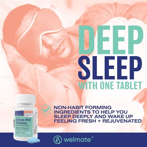 WELMATE | Sleep Aid | Doxylamine Succinate 25mg | Nighttime Sleep Aid ...