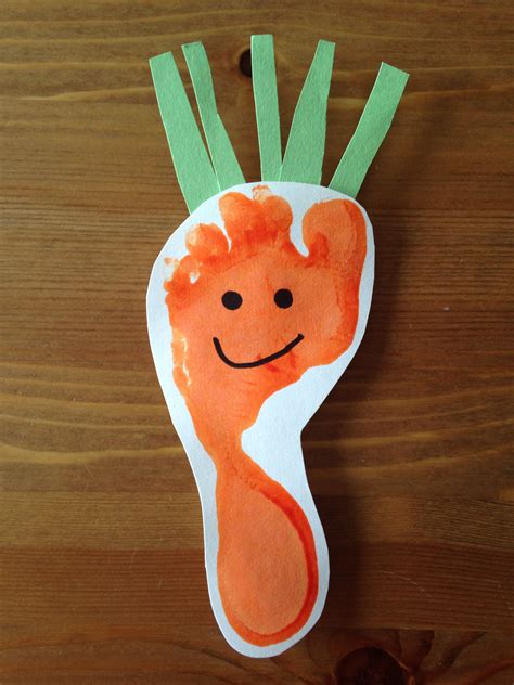 Carrot Footprint Craft - Gardening Craft - Vegetable Craft - Preschool Craft | Projects to Try ...