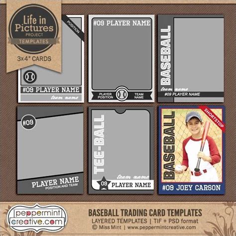 Free Baseball Card Template Download | Trading card template, Baseball ...