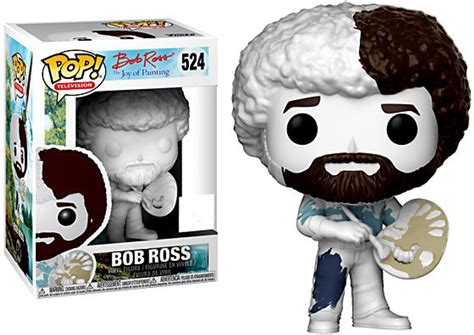 Funko Joy of Painting POP TV Bob Ross Exclusive Vinyl Figure 524 Comes White, You Paint Yourself ...