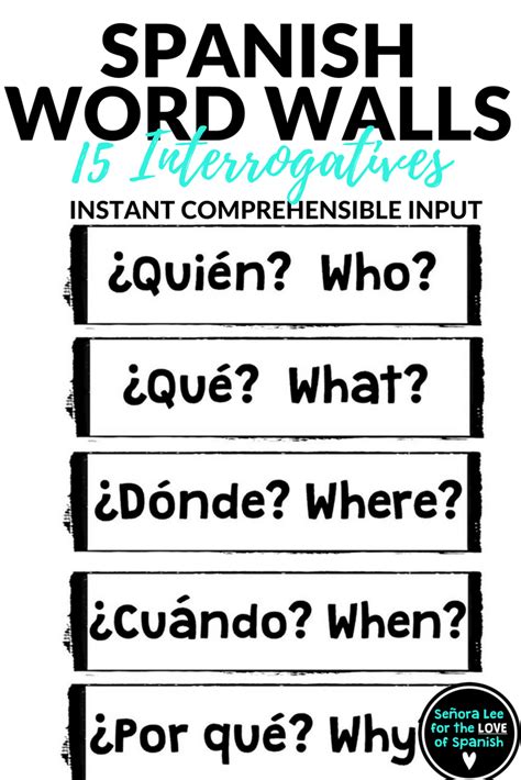 Question Words In Spanish Worksheet - Letter Words Unleashed ...