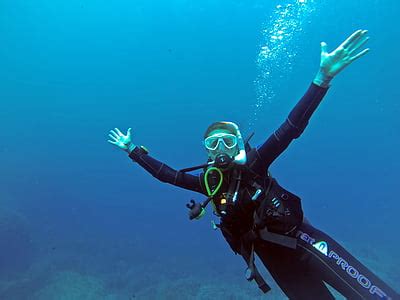 Royalty-Free photo: Person diving under the water | PickPik