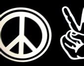 Items similar to Peace vinyl car window decals on Etsy