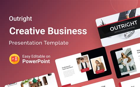 Outright – Creative Business PowerPoint Template for $16