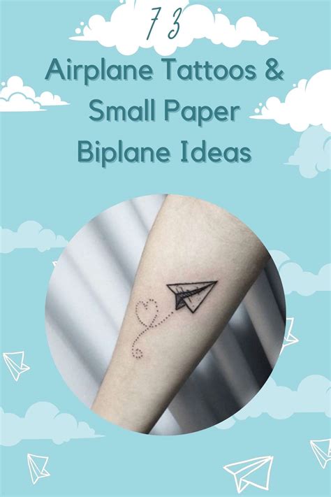 White Paper Airplane Tattoo