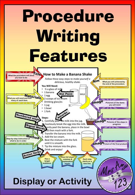 Procedure Writing Features- Display or Activity | sequencing | Pinterest | Activities, Display ...