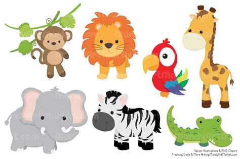Cartoon Jungle Animals, Baby Zoo Animals, Safari Animals, Cute Animals, Zebra Clipart, Jungle ...